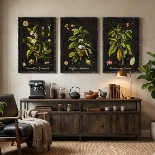 Large Vintage Framed Botanical Wall Art - Image 5