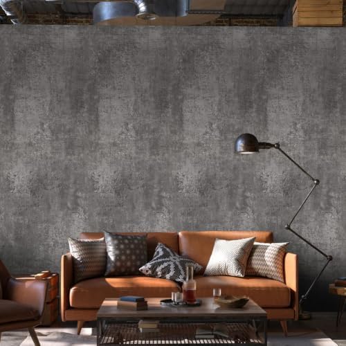 Arthome Concrete Gray Peel and Stick Wallpaper 16.5" x 240" - Image 5
