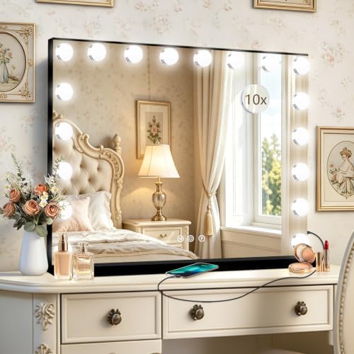 Ratsamee Black Hollywood Vanity Mirror by RATSAMEE