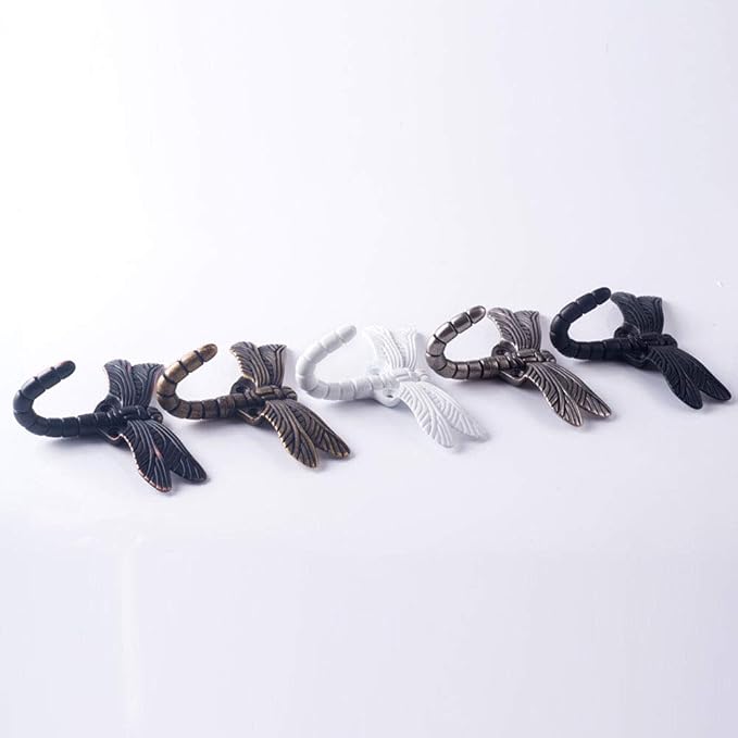 2pcs Dragonfly Coat Hooks Decorative Creativity Wall Mounted Hanger Hook - Image 3