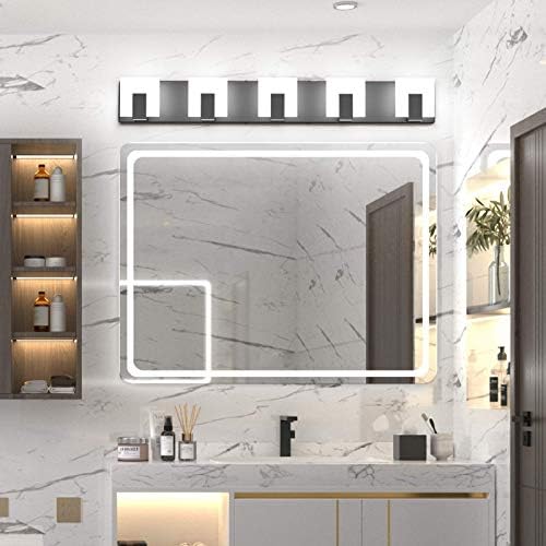 Aipsun 5 Lights Modern Black Vanity Light Up and Down Black Bathroom Lighting - Image 3