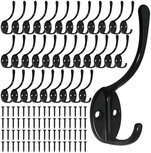 Homanu 34 Pack Coat Hooks Wall Mounted by Homanu
