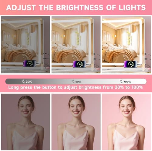 Vanity Mirror with Lights, Dimmable 3 Modes, Memory Function, Smart Touch - Image 6