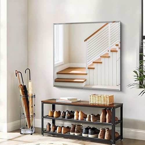 CILIBER Beveled Mirror, 36x36 Square Bathroom Mirrors - Image 6
