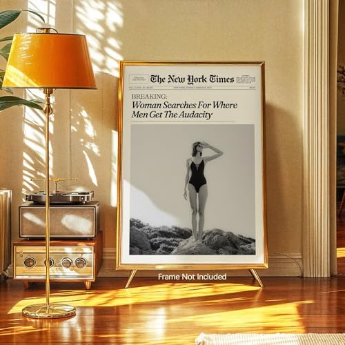 Trendy NewsPaper Wall Art 8x10in Unframed Woman Searches - Image 2