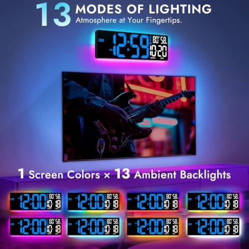 16.5" Large Digital Wall Clock - Image 2