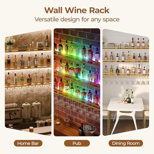 RGB LED Wall Mount Wine Rack - Image 5