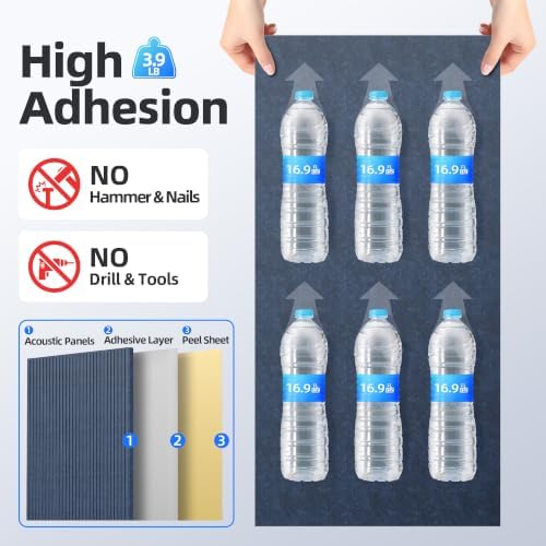 4 Pack High Density Large Acoustic Panel Sound Absorbing - Image 4