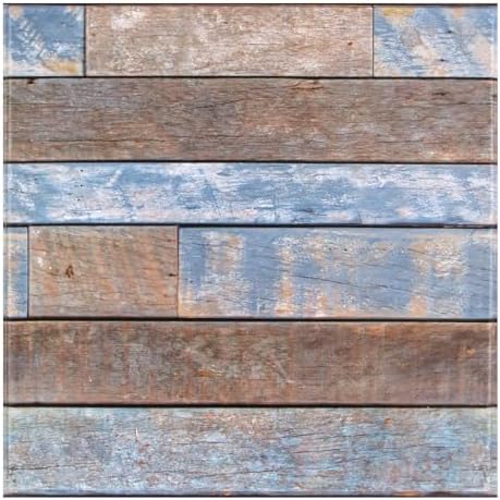 Commomy 3D Faux Wood Peel and Stick Wall Tiles 10 Pcs 11.8" x 11.8" by CommomyDecor