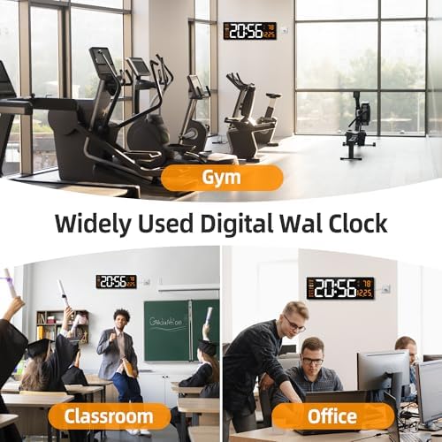 LEIKE 16.2" Digital Wall Clock – RGB, Dual Alarm, Auto-Brightness - Image 6
