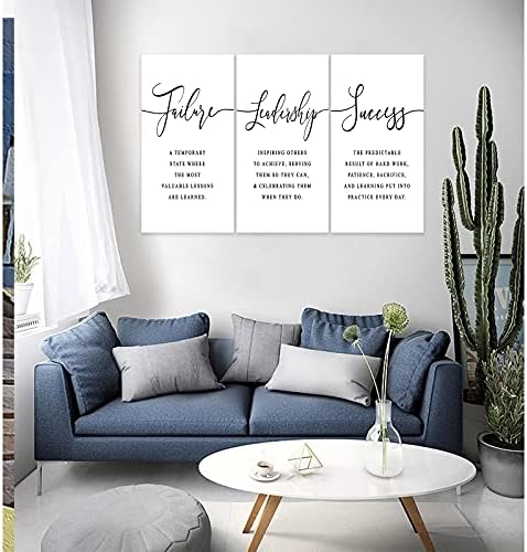 3 Piece Inspirational Canvas Wall Art, Quotes Motivational Mindset Print - Image 2