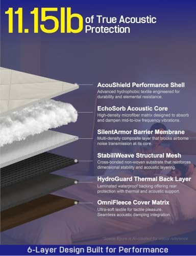 JaneTech Soundproof Curtains for Bedroom, Studio & Home Office, Sound Dampening - Image 4