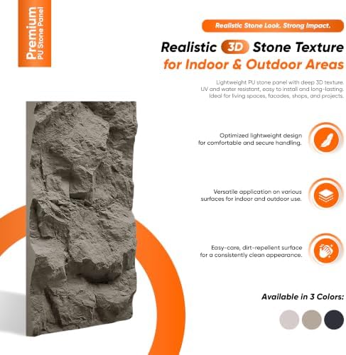 IZODEKOR PU Wall Panels Stone Look 24x48 in | 1.97 in Thick | 3D Wall Panels - Image 6