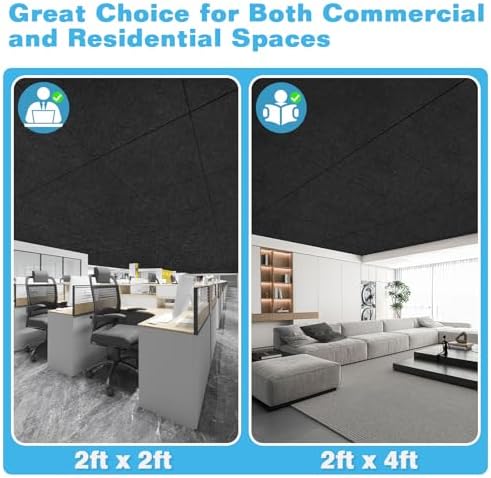 Art3d Acoustic Drop Ceiling Tiles 2x4 ft - Image 4