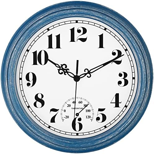 zyzamay 12 Inch Indoor Outdoor Battery Operated Wall Clocks by ZYZAMAY