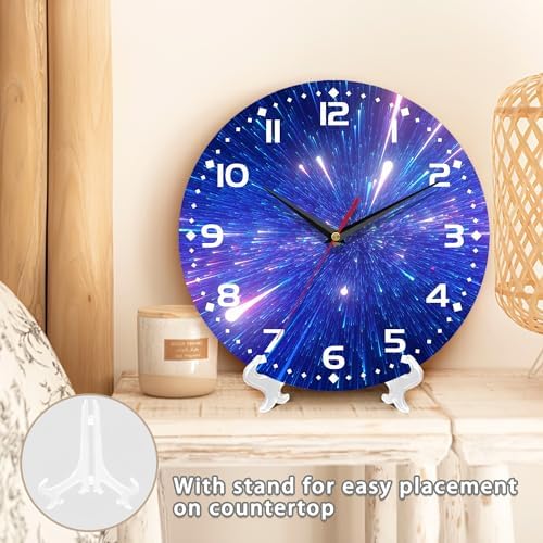Galaxy Vintage Wooden Silent Non-Ticking Battery Operated Arabic Numerals Wall - Image 5