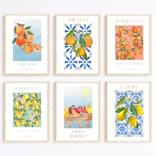 Baccone Fruit Wall Art Kitchen Artwork Wall Decor Fruit Market Prints Poster by Baccone