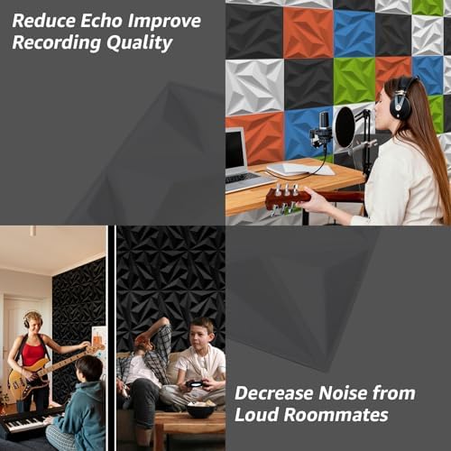 Art3dwallpanels 20 Pack Acoustic Panels, 12 X 12 Inch - Image 4