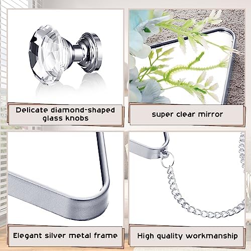 Qunclay 12 Pcs Diamond Wall Mirror Decorative Set Hanging Mirrors - Image 3