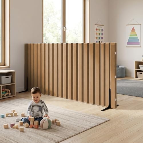 Angeles Room Divider, Acoustic Room Divider Panel, Natural Tan - Image 2
