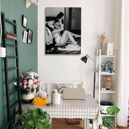 Vintage Black and White wall art poster Woman - Image 4