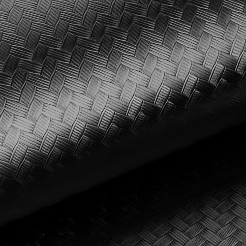 Livelynine Textured Rattan Wallpaper Black Peel and Stick Wall Paper - Image 5