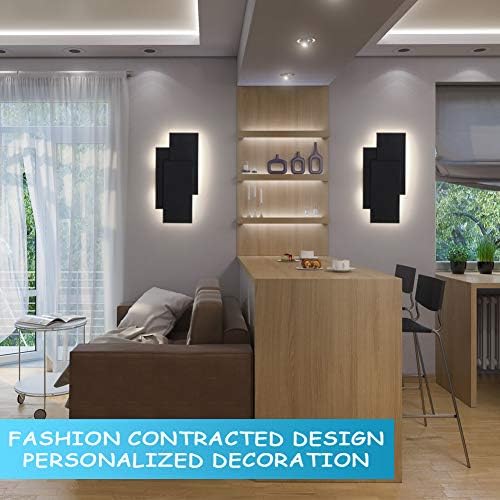 Ralbay 15.75”/36W LED Modern Wall Sconce Indoor Matte Black Wall Mount Light - Image 4