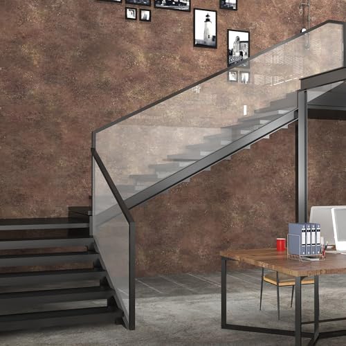 48x197in Extra Wide Concrete Wallpaper Peel and Stick Retro Brick Red Granite - Image 4