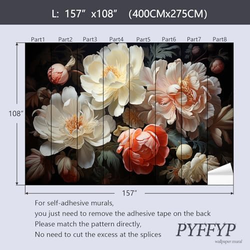 PYFFYP-3D Floral Peel and Stick Wallpaper murals - Image 5