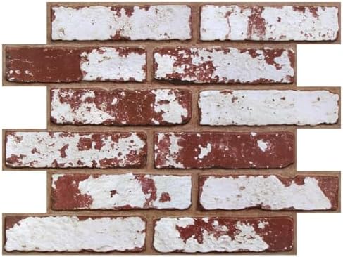 COMSTICKC 3D Peel and Stick Faux Brick Wall Sticker, Ultra-Light by COMSTICKCDECOR