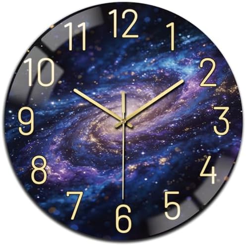 peacoblue Galaxy Stars Wall Clocks Battery Operated by PEACOBLUE