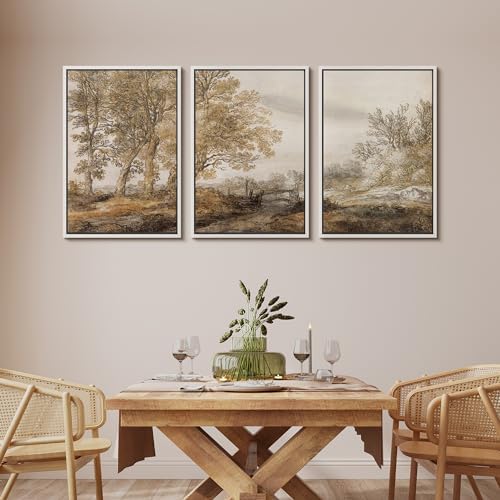 MUDECOR Framed Canvas Print Wall Art Pastoral Elegance Golden Age Landscape - Image 2