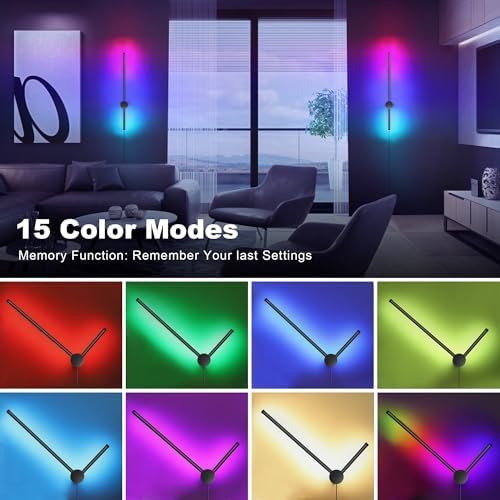 RGB LED Wall Sconces Set of Two - Image 2