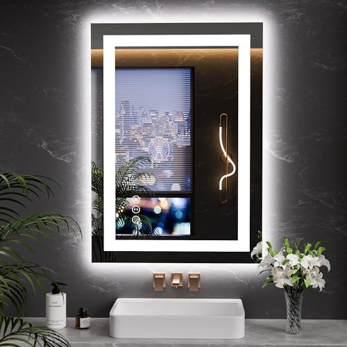 LOAAO 20"X28" LED Bathroom Mirror by LOAAO