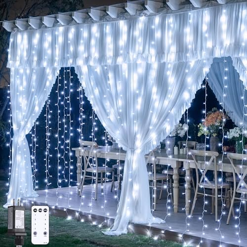 JMEXSUSS 300 LED Curtain Lights, Indoor String Lights by JMEXSUSS