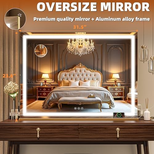 Hasipu Vanity Mirror with Lights, Lighted Makeup Mirror with Dimmable 3 Modes - Image 2