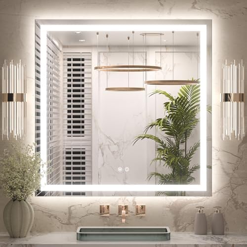 Keonjinn 36x36 Inch LED Bathroom Mirror by Keonjinn