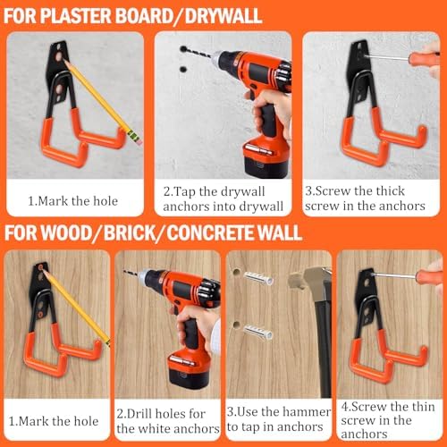 vivicreate 10 Pack Garage Hooks Heavy Duty Wall Mount Utility Storage Hooks - Image 3