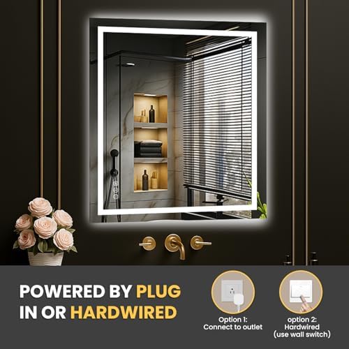 LOAAO 24"X28" LED Bathroom Mirror - Image 6