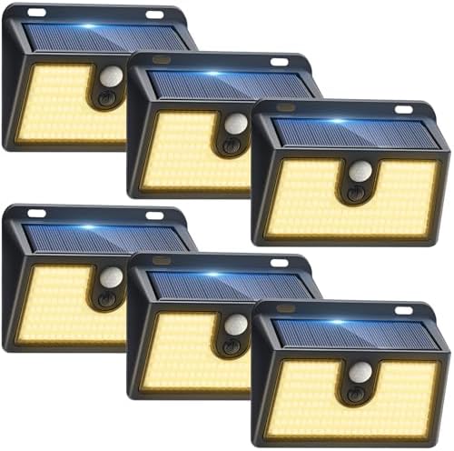 Solar Motion Sensor Outdoor Lights, Super Bright Solar Lights Outdoor Waterproof by Claoner