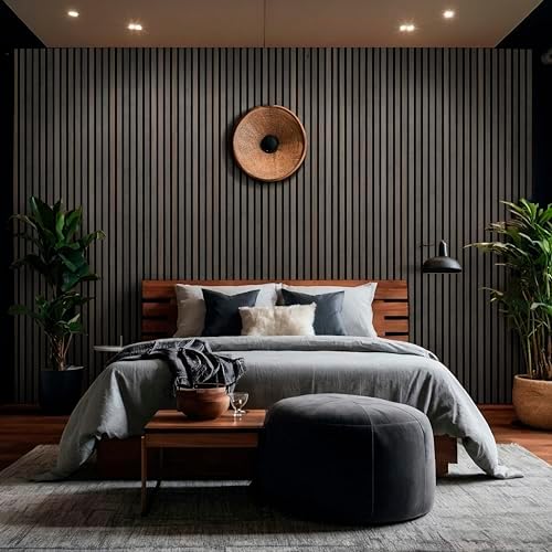 MSI Acoustic Slat Panel 9.5in. x 94.5in. Umber Wood Panel Accent Wall Tile by MSInternational