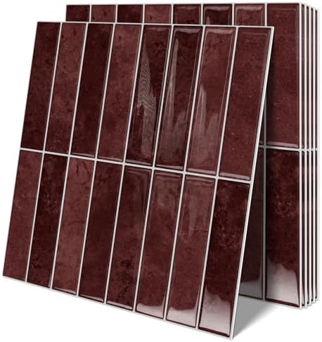 10 Sheets Upgraded Thicker Design Subway Tile Peel and Stick Backsplash by MOONFUN
