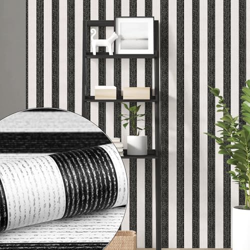 Black Stripe Peel and Stick Wallpaper 15.7" x 118" - Image 3