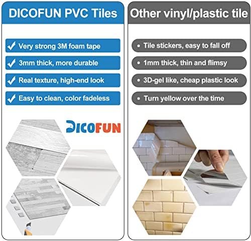 DICOFUN 10-Sheet Peel and Stick Backsplash Tile, 9.4 sq.ft - Image 4