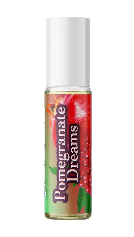 Quality Fragrance Oils' Pomegranate Dreams | Long-Lasting Perfume Oil, Alcohol-Free, Strong Scent, 10ml Roll-On | Affordable Alternative to Designer Fragrances