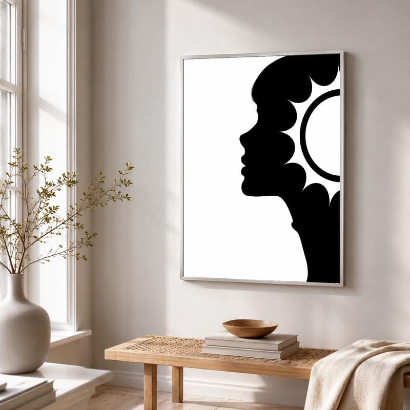 InkFlow Posters Abstract Face Silhouette Canvas Poster - Image 4