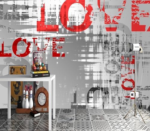 XMPMBM-Graffiti Art backsplash Large Decorative Wallpaper Colorful Alphabet - Image 3
