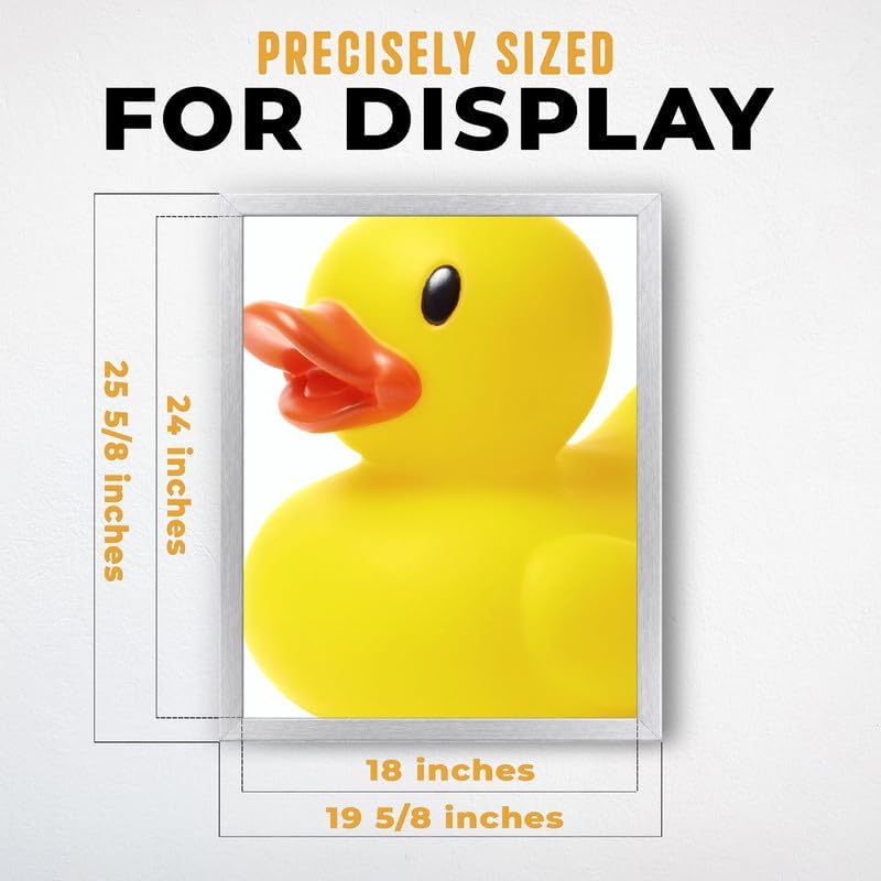 InkFlow Posters Yellow Rubber Duck Canvas Poster - Image 3