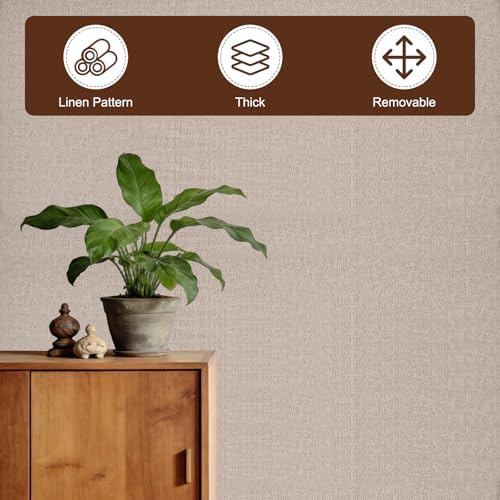 uxcell Grasscloth Linen Textured 60cmx10m/24x394 Thicker Peel Coffee Brown - Image 4