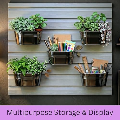 LaLaGreen Modern Wall Planter Black Metal Plant Shelf - Image 5